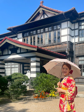 明倫学舎で着物撮影