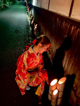竹灯路祭りの写真