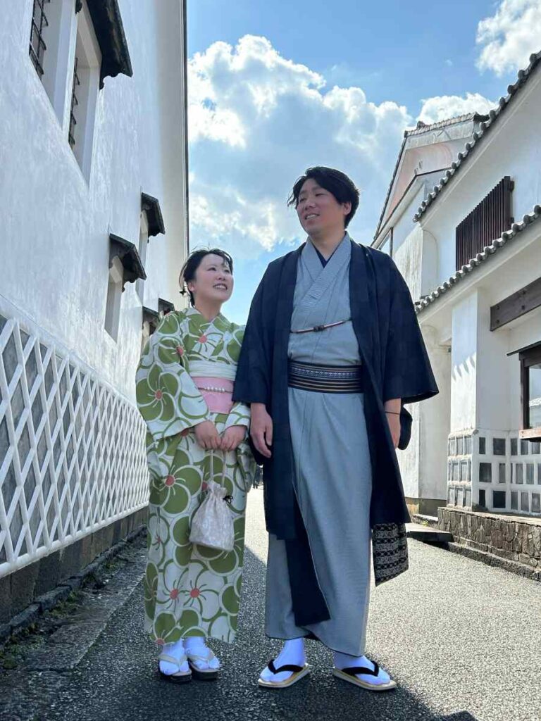 城下町で着物撮影