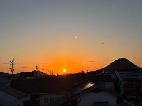 萩市の夕日