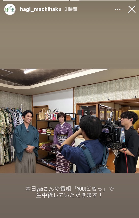 ローカルテレビ「YOU!どきっ」の生放送の撮影風景